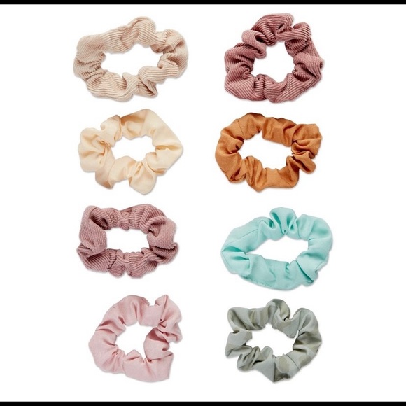8-Pack of Scrunchies & Short Satin Bow-Shaped Scrunchie - Picture 4 of 7